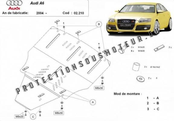 Cache sous moteur et de la boîte de vitesse Audi A6