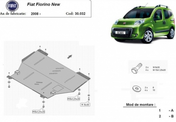 Cache sous moteur et de la boîte de vitesse Fiat Fiorino