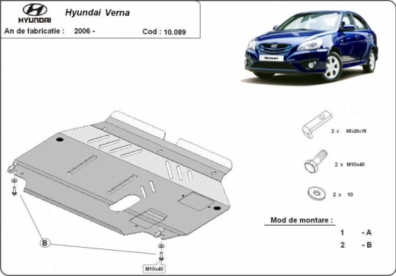 Cache sous moteur et de la boîte de vitesse Hyundai Verna