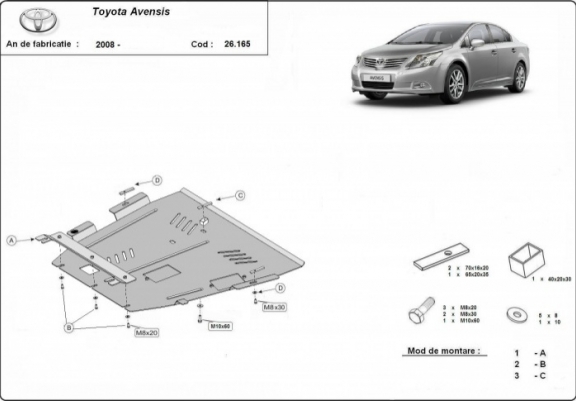Cache Sous Moteur Toyota Avensis
