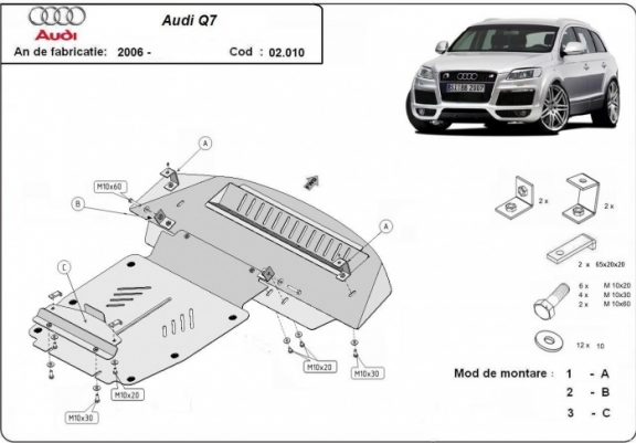 Cache Sous Moteur Audi Q7