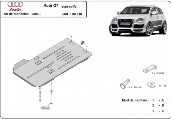 Cache de protection de la boîte de vitesse Audi Q7