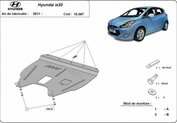 Cache sous moteur et de la boîte de vitesse Hyundai ix20