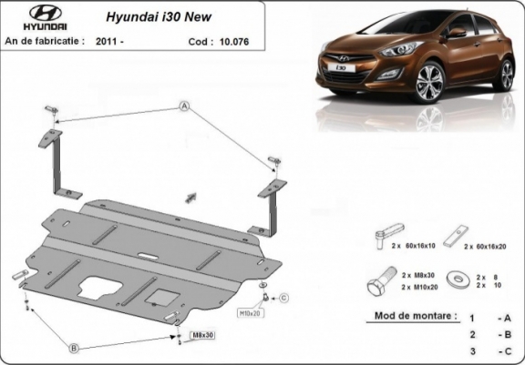 Cache sous moteur et de la boîte de vitesse Hyundai i30