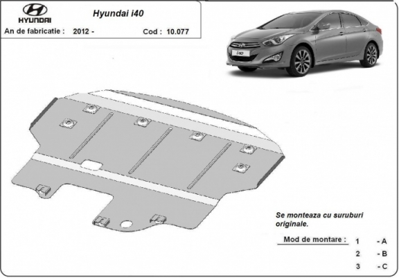 Cache sous moteur et de la boîte de vitesse Hyundai i40