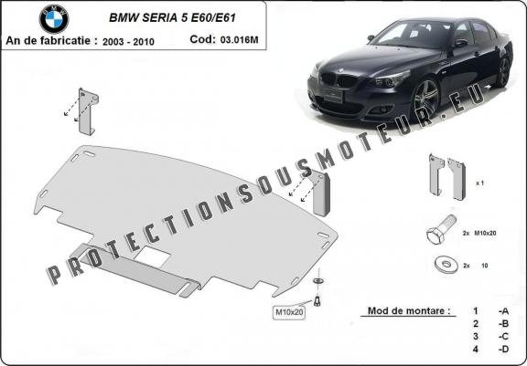 Cache sous moteur et de la radiateur BMW Seria 5 pare-chocs avant standard M  E60/E61