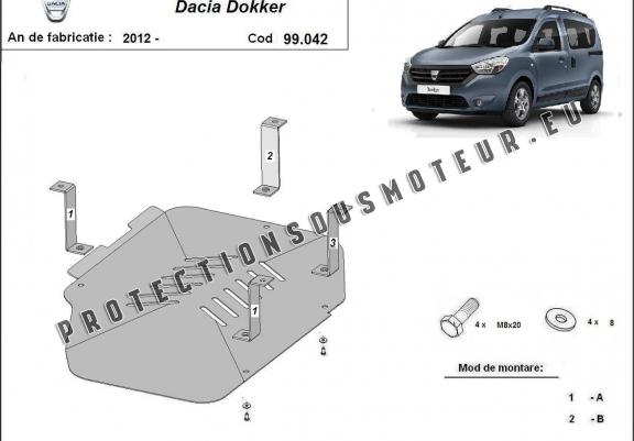 Cache de protection de réservoir Dacia Dokker