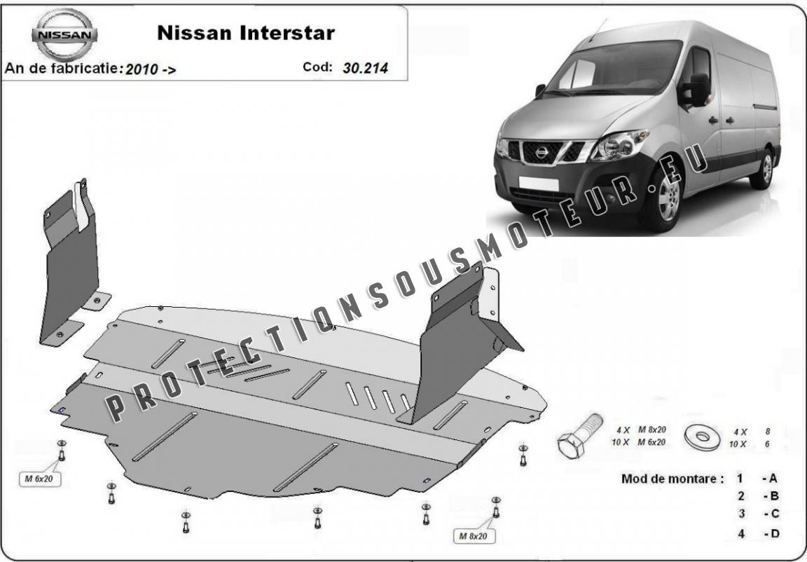 Cache sous moteur Nissan Interstar SUDAUTO 4405229-8200256544 8200352230