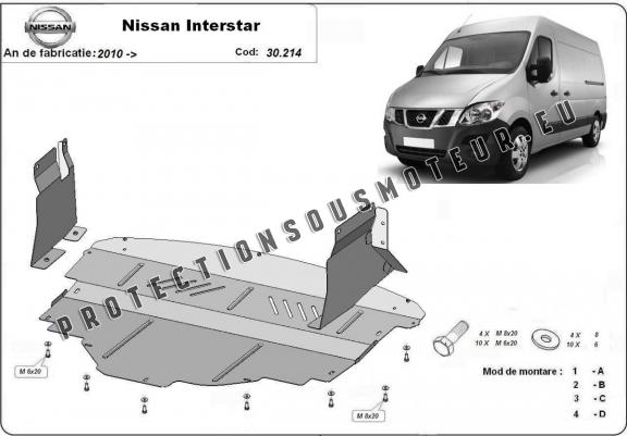 Cache sous moteur et de la boîte de vitesse Nissan Interstar