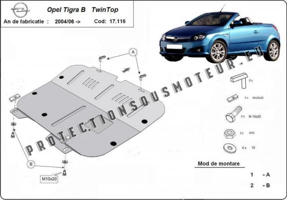Cache sous moteur et de la boîte de vitesse Opel Tigra B 