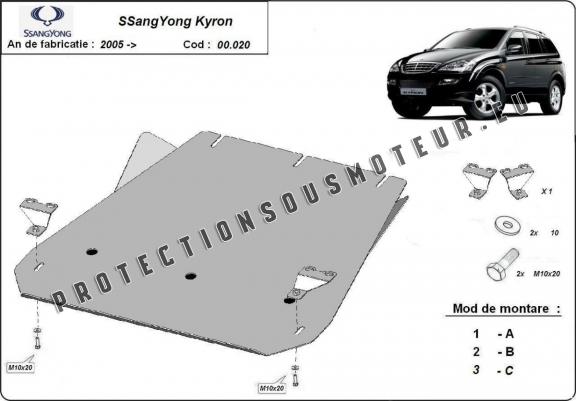 Cache de protection de la boîte de vitesse SsangYong Kyron