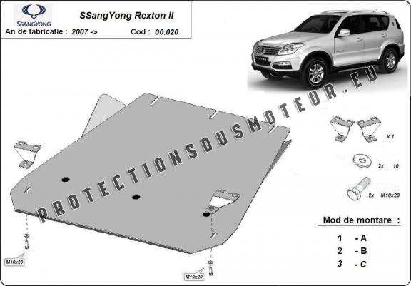Cache de protection de la boîte de vitesse SsangYong Rexton 2