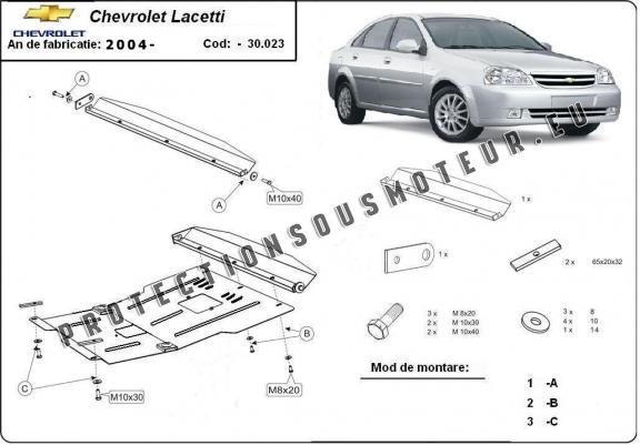 Cache sous moteur et de la boîte de vitesse Chevrolet Lacetti / Nubira