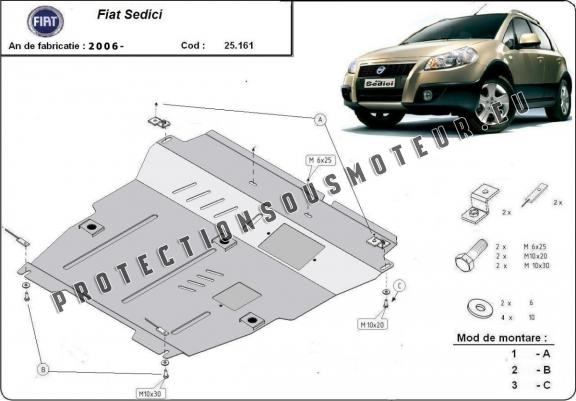 Cache sous moteur et de la boîte de vitesse Fiat Sedici