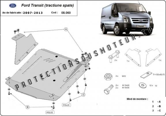 Cache sous moteur et de la boîte de vitesse Ford Transit - Propulsion