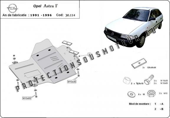 Cache sous moteur et de la boîte de vitesse Opel Astra F