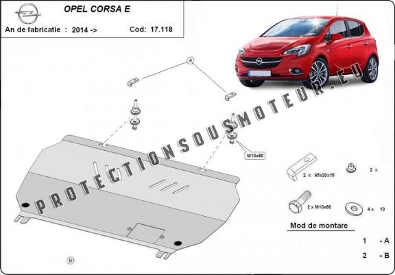 Cache sous moteur et de la boîte de vitesse Opel Corsa E