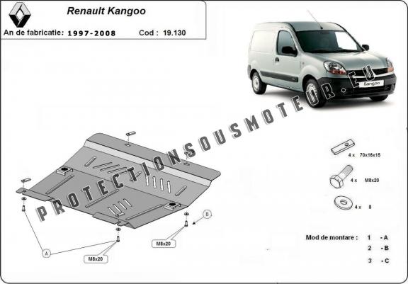 Cache sous moteur et de la boîte de vitesse Renault Kangoo