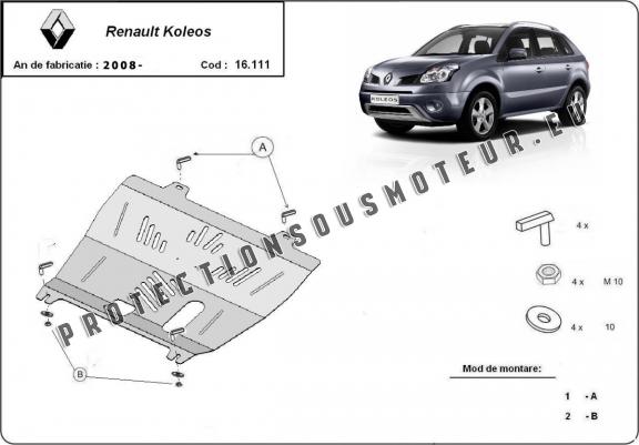 Cache sous moteur et de la boîte de vitesse Renault Koleos
