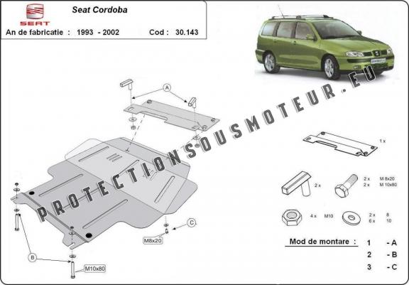 Cache sous moteur et de la boîte de vitesse Seat Cordoba