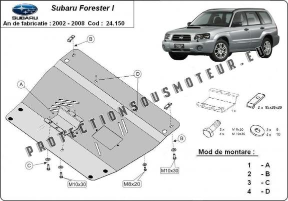Cache sous moteur et de la boîte de vitesse Subaru Forester 2