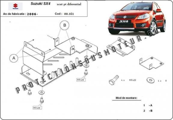 Cache de protection du différentiel Suzuki SX 4