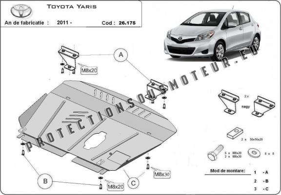 Cache sous moteur et de la boîte de vitesse Toyota Yaris