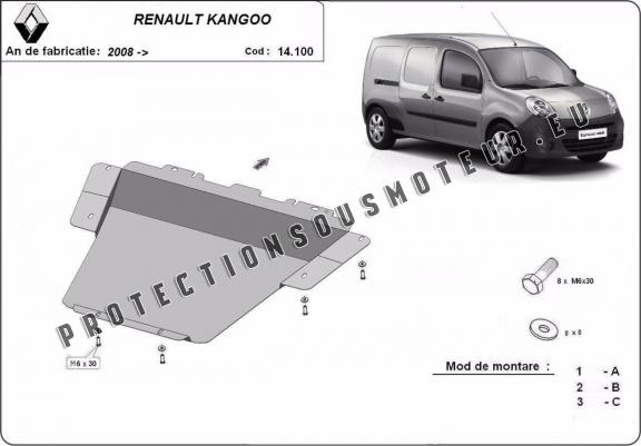 Cache sous moteur et de la boîte de vitesse Renault Kangoo