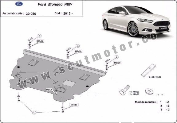 Cache sous moteur et de la boîte de vitesse Ford Mondeo 5