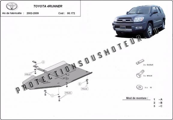Cache de protection de la boîte de vitesse Toyota 4Runner