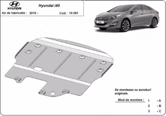 Cache sous moteur et de la boîte de vitesse Hyundai i40