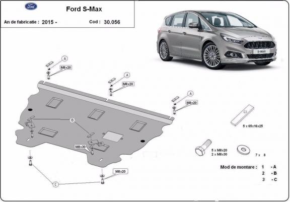 Cache sous moteur et de la boîte de vitesse Ford S-Max