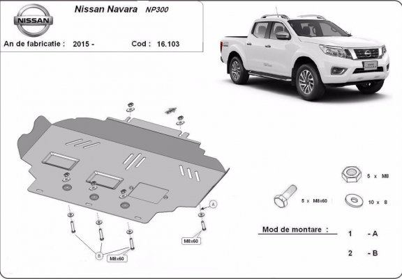 Cache Sous Moteur Nissan Navara NP300 - D23