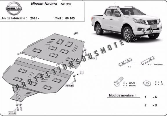 Cache de protection de la boîte de vitesse Nissan Navara NP300 - D23