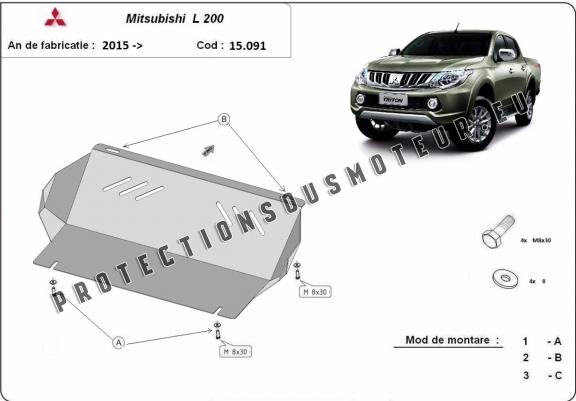 Cache de protection de radiateur Mitsubishi L200
