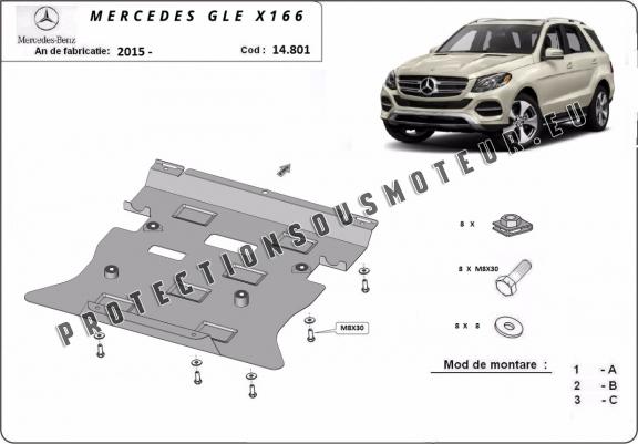 Cache sous moteur et de la boîte de vitesse Mercedes GL X166