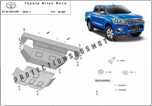 Cache sous moteur et de la radiateur Toyota Hilux Revo