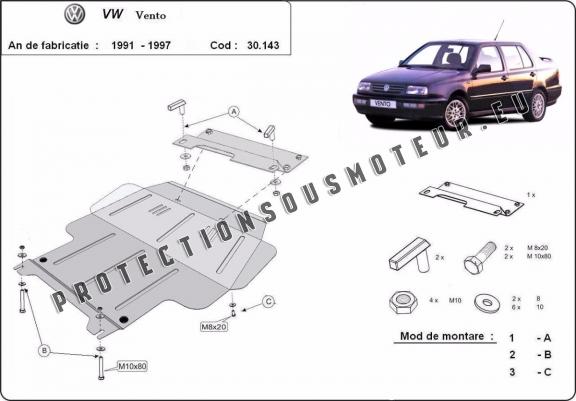 Cache sous moteur et de la boîte de vitesse Volkswagen Vento