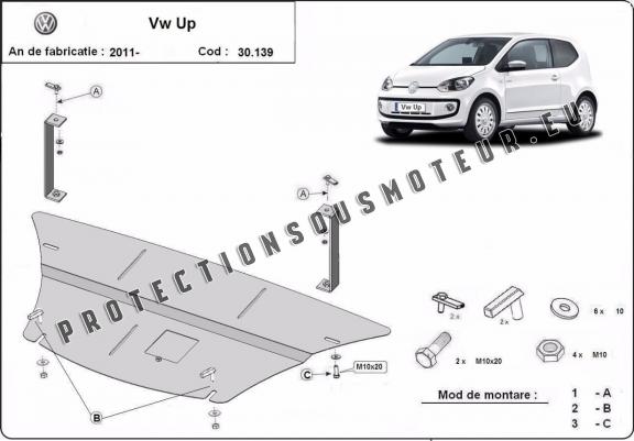 Cache sous moteur et de la boîte de vitesse VW Up