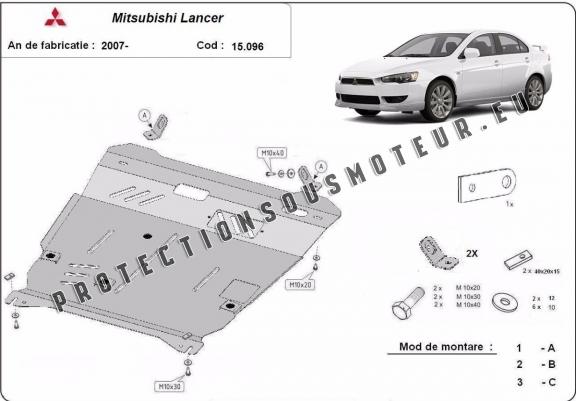 Cache sous moteur et de la boîte de vitesse Mitsubishi Lancer