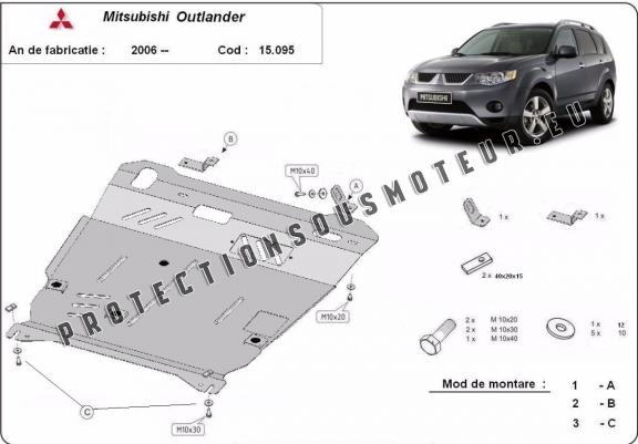 Cache sous moteur et de la boîte de vitesse Mitsubishi Outlander