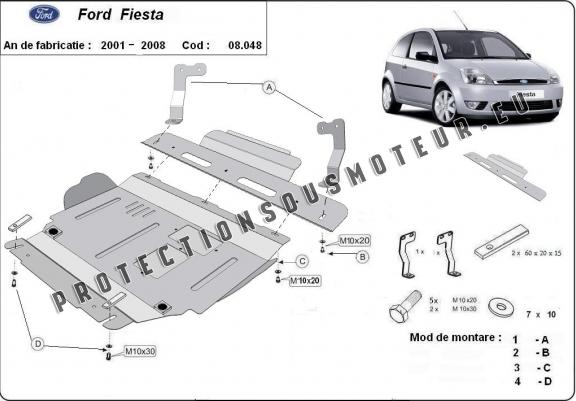 Cache sous moteur et de la boîte de vitesse Ford Fiesta