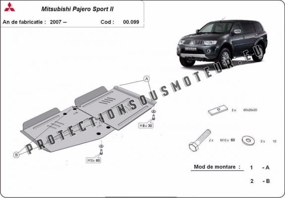 Cache de protection de la boîte de vitesse Mitsubishi Pajero Sport 2