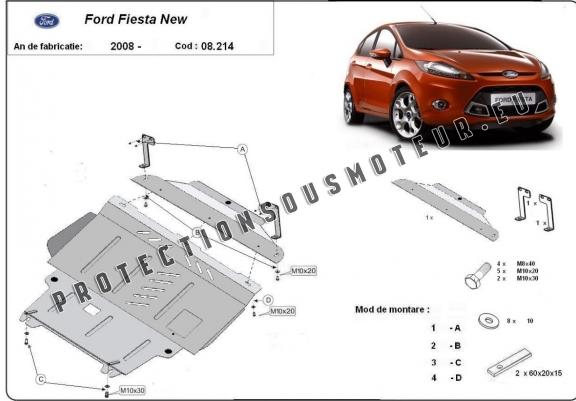 Cache sous moteur et de la boîte de vitesse Ford Fiesta