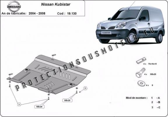 Cache sous moteur et de la boîte de vitesse Nissan Kubistar