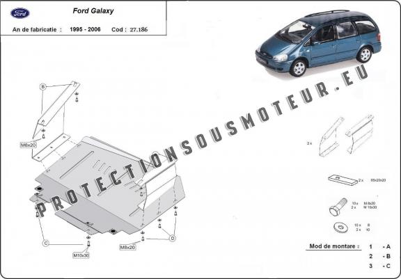Cache sous moteur et de la boîte de vitesse Ford Galaxy 1