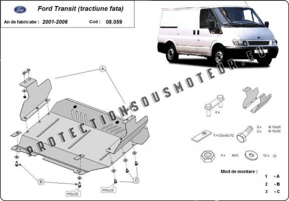 Cache sous moteur et de la boîte de vitesse Ford Transit - FWD