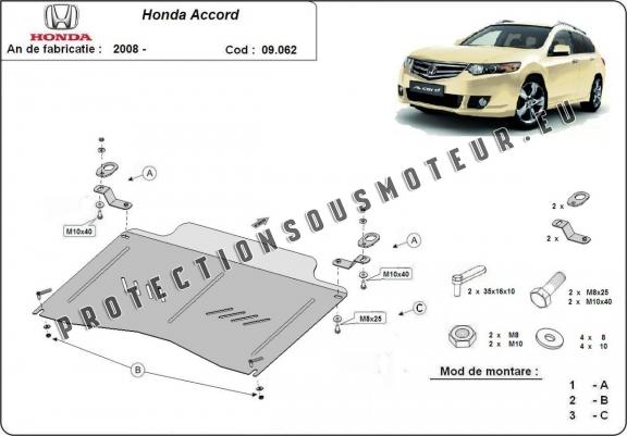 Cache sous moteur et de la boîte de vitesse Honda Accord