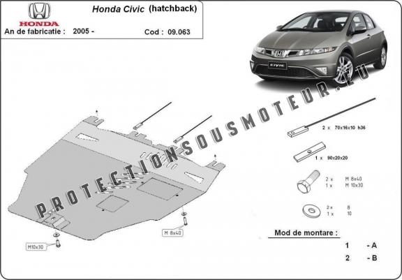 Cache sous moteur et de la boîte de vitesse Honda Civic (hayon)