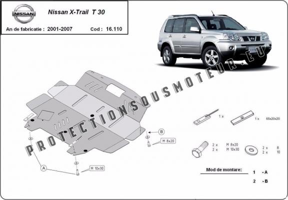 Cache sous moteur et de la boîte de vitesse Nissan X-Trail T30